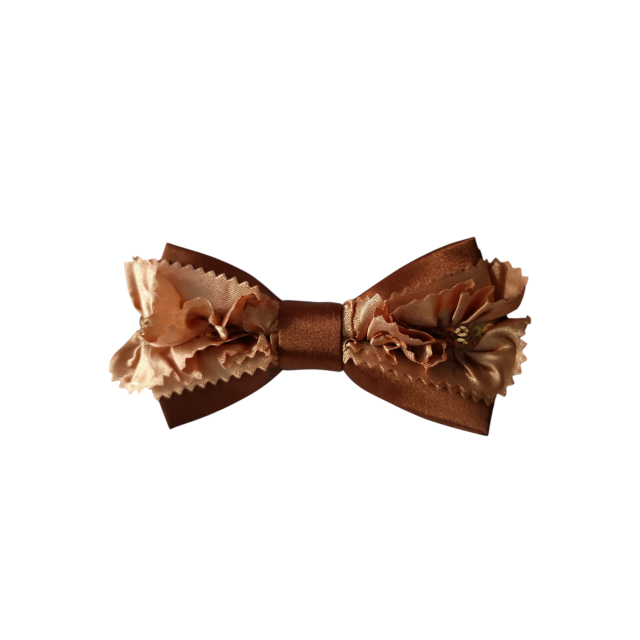Papion rafinat, cu paiete, model Clasic, Glitter Caramel